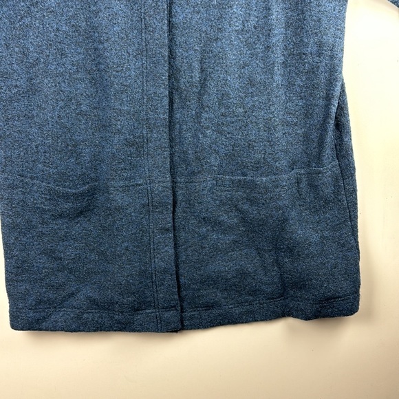 J. Jill Pure Jill Jacket Coat Size M Womans Blue Wool Blend Snap Buttons Pockets - Picture 14 of 15